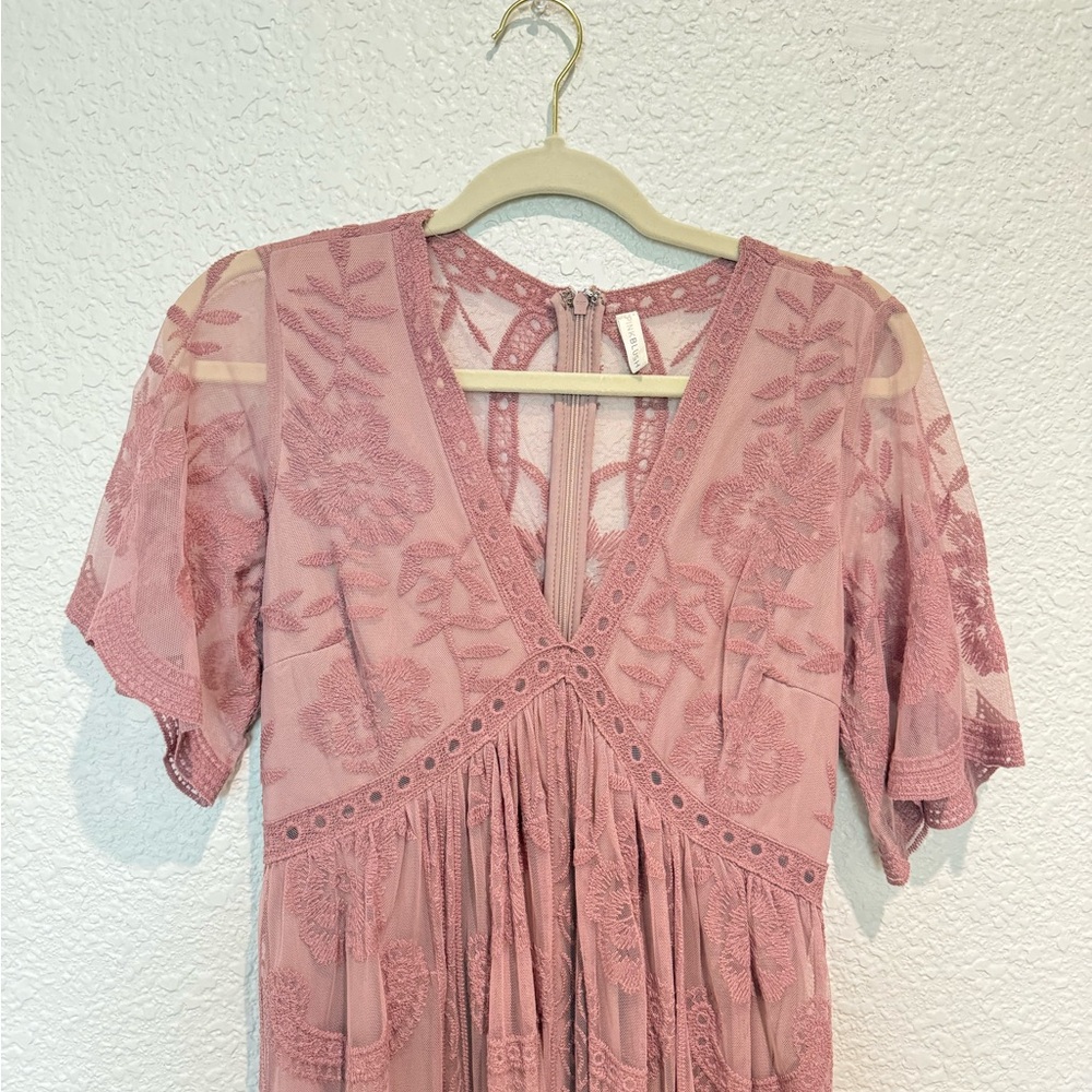 Pinkblush Pink Lace Maxi Dress
